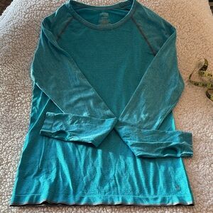 Danskin Now Teal Long-Sleeve Athletic Top